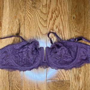 Purple lacy bra